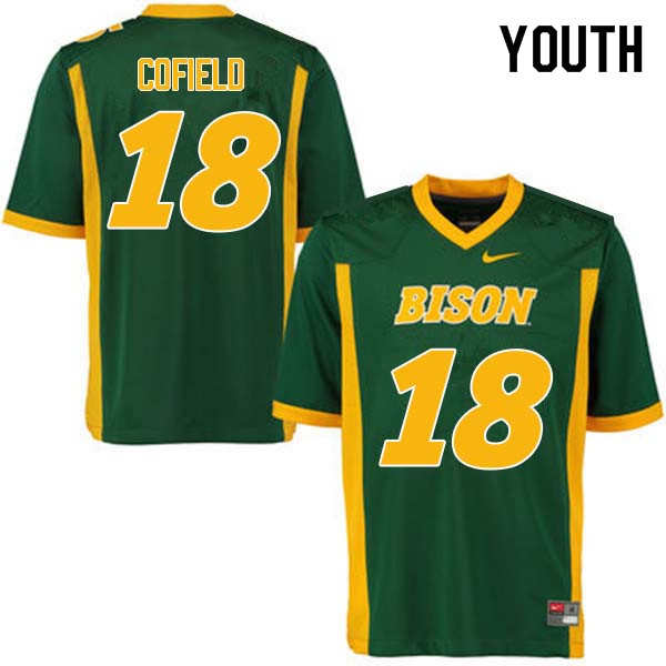Youth #18 Adam Cofield North Dakota State Bison College Football Jerseys Sale-Green
